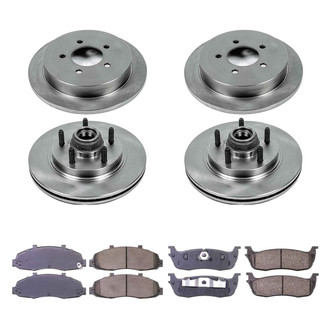 Callahan Brake Parts® - Plain Front and Rear Brake Kit