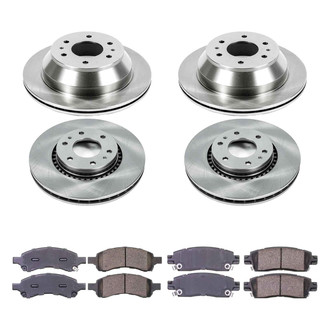 Callahan Brake Parts® - Plain Front and Rear Brake Kit