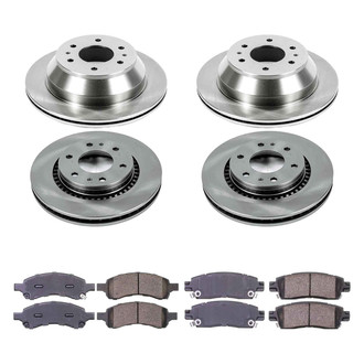 Callahan Brake Parts® - Plain Front and Rear Brake Kit