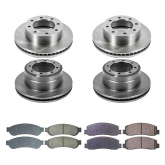 Callahan Brake Parts® - Plain Front and Rear Brake Kit
