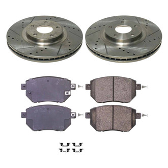 Callahan Brake Parts® - Drilled and Slotted Front Brake Kit