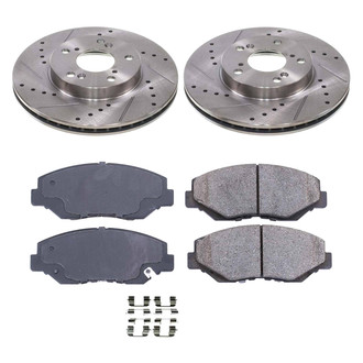 Callahan Brake Parts® - Drilled and Slotted Front Brake Kit