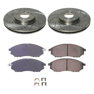 Callahan Brake Parts® - Drilled and Slotted Front Brake Kit