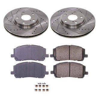 Callahan Brake Parts® - Drilled and Slotted Front Brake Kit
