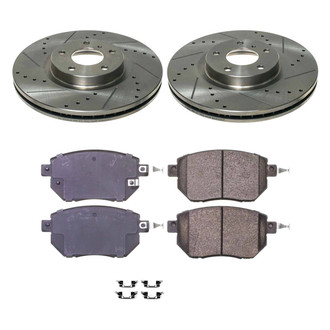 Callahan Brake Parts® - Drilled and Slotted Front Brake Kit