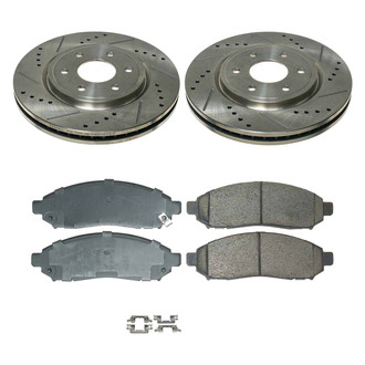 Callahan Brake Parts® - Drilled and Slotted Front Brake Kit