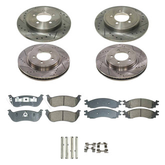 Callahan Brake Parts® - Drilled and Slotted Front and Rear Brake Kit