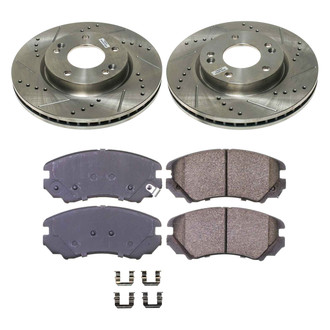 Callahan Brake Parts® - Drilled and Slotted Front Brake Kit