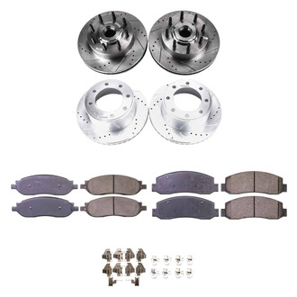 Callahan Brake Parts® - Drilled and Slotted Front and Rear Brake Kit