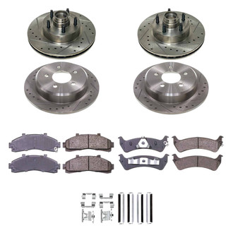 Callahan Brake Parts® - Drilled and Slotted Front and Rear Brake Kit