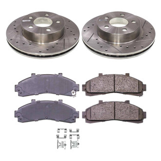 Callahan Brake Parts® - Drilled and Slotted Front Brake Kit
