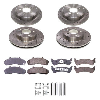 Callahan Brake Parts® - Drilled and Slotted Front and Rear Brake Kit