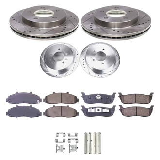 Callahan Brake Parts® - Drilled and Slotted Front and Rear Brake Kit