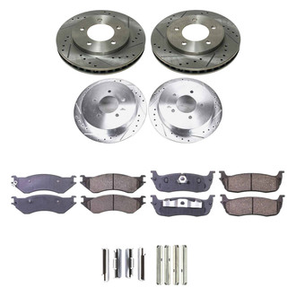 Callahan Brake Parts® - Drilled and Slotted Front and Rear Brake Kit