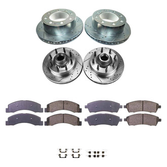 Callahan Brake Parts® - Drilled and Slotted Front and Rear Brake Kit