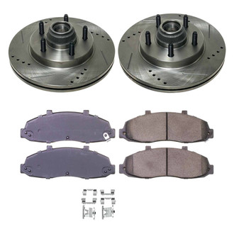 Callahan Brake Parts® - Drilled and Slotted Front Brake Kit