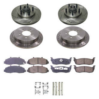 Callahan Brake Parts® - Drilled and Slotted Front and Rear Brake Kit