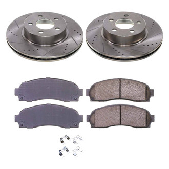 Callahan Brake Parts® - Drilled and Slotted Front Brake Kit