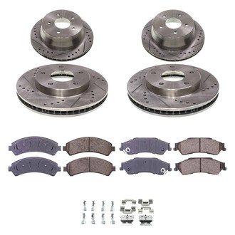 Callahan Brake Parts® - Drilled and Slotted Front and Rear Brake Kit