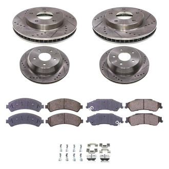 Callahan Brake Parts® - Drilled and Slotted Front and Rear Brake Kit