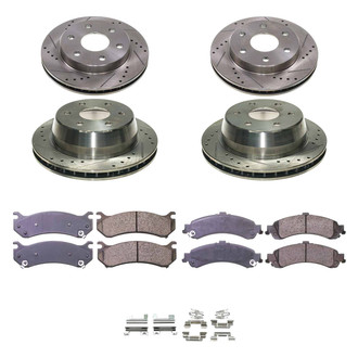 Callahan Brake Parts® - Drilled and Slotted Front and Rear Brake Kit