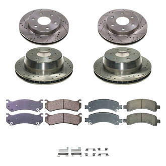 Callahan Brake Parts® - Drilled and Slotted Front and Rear Brake Kit