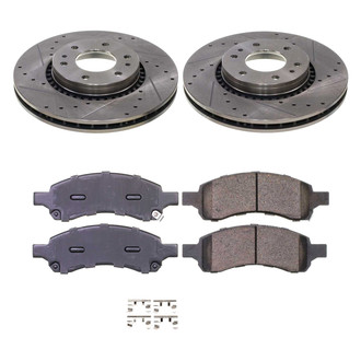 Callahan Brake Parts® - Drilled and Slotted Front Brake Kit