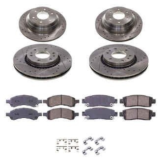 Callahan Brake Parts® - Drilled and Slotted Front and Rear Brake Kit