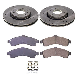 Callahan Brake Parts® - Drilled and Slotted Front Brake Kit