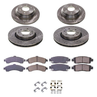 Callahan Brake Parts® - Drilled and Slotted Front and Rear Brake Kit
