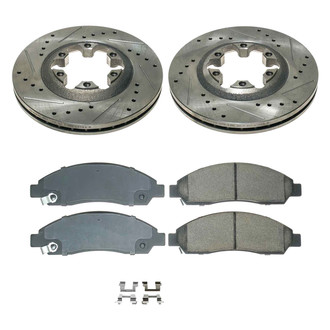 Callahan Brake Parts® - Drilled and Slotted Front Brake Kit