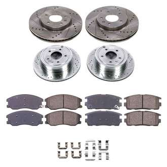 Callahan Brake Parts® - Drilled and Slotted Front and Rear Brake Kit