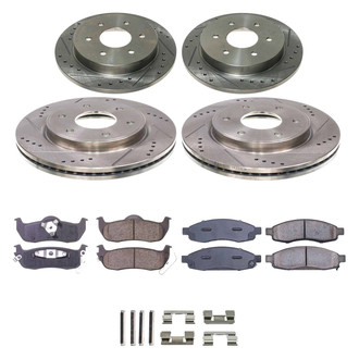 Callahan Brake Parts® - Drilled and Slotted Front and Rear Brake Kit