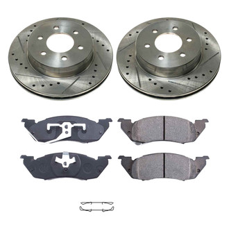 Callahan Brake Parts® - Drilled and Slotted Front Brake Kit