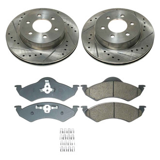 Callahan Brake Parts® - Drilled and Slotted Front Brake Kit