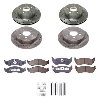 Callahan Brake Parts® - Drilled and Slotted Front and Rear Brake Kit