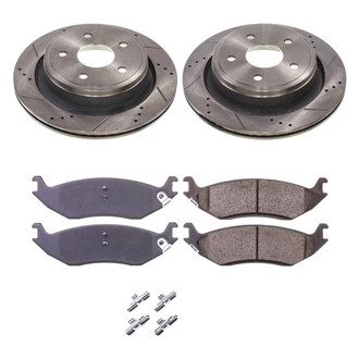 Callahan Brake Parts® - Drilled and Slotted Rear Brake Kit