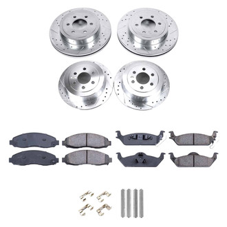 Callahan Brake Parts® - Drilled and Slotted Front and Rear Brake Kit