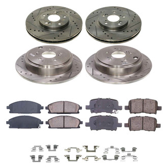 Callahan Brake Parts® - Drilled and Slotted Front and Rear Brake Kit