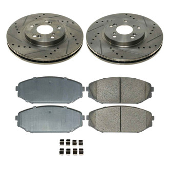 Callahan Brake Parts® - Drilled and Slotted Front Brake Kit