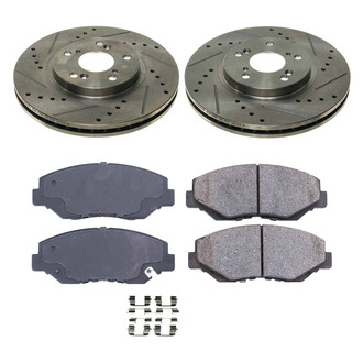 Callahan Brake Parts® - Drilled and Slotted Front Brake Kit