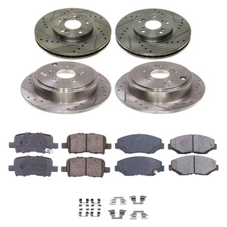 Callahan Brake Parts® - Drilled and Slotted Front and Rear Brake Kit