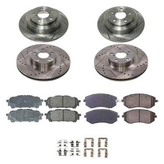 Callahan Brake Parts® - Drilled and Slotted Front and Rear Brake Kit