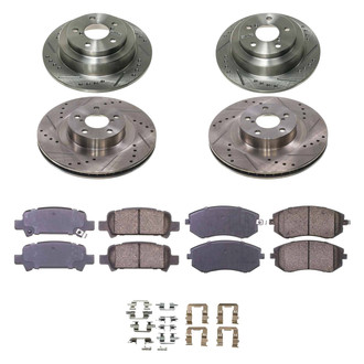 Callahan Brake Parts® - Drilled and Slotted Front and Rear Brake Kit
