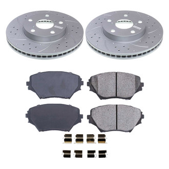 Callahan Brake Parts® K015049 - Drilled and Slotted Front Brake Kit