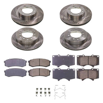 Callahan Brake Parts® - Drilled and Slotted Front and Rear Brake Kit
