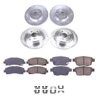 Callahan Brake Parts® - Drilled and Slotted Front and Rear Brake Kit