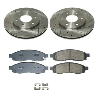 Callahan Brake Parts® - Drilled and Slotted Front Brake Kit