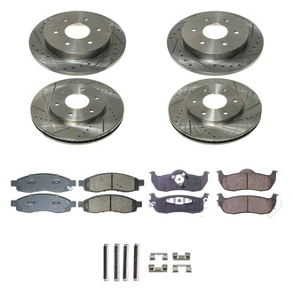 Callahan Brake Parts® - Drilled and Slotted Front and Rear Brake Kit