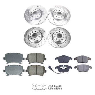 Callahan Brake Parts® - Drilled and Slotted Front and Rear Brake Kit